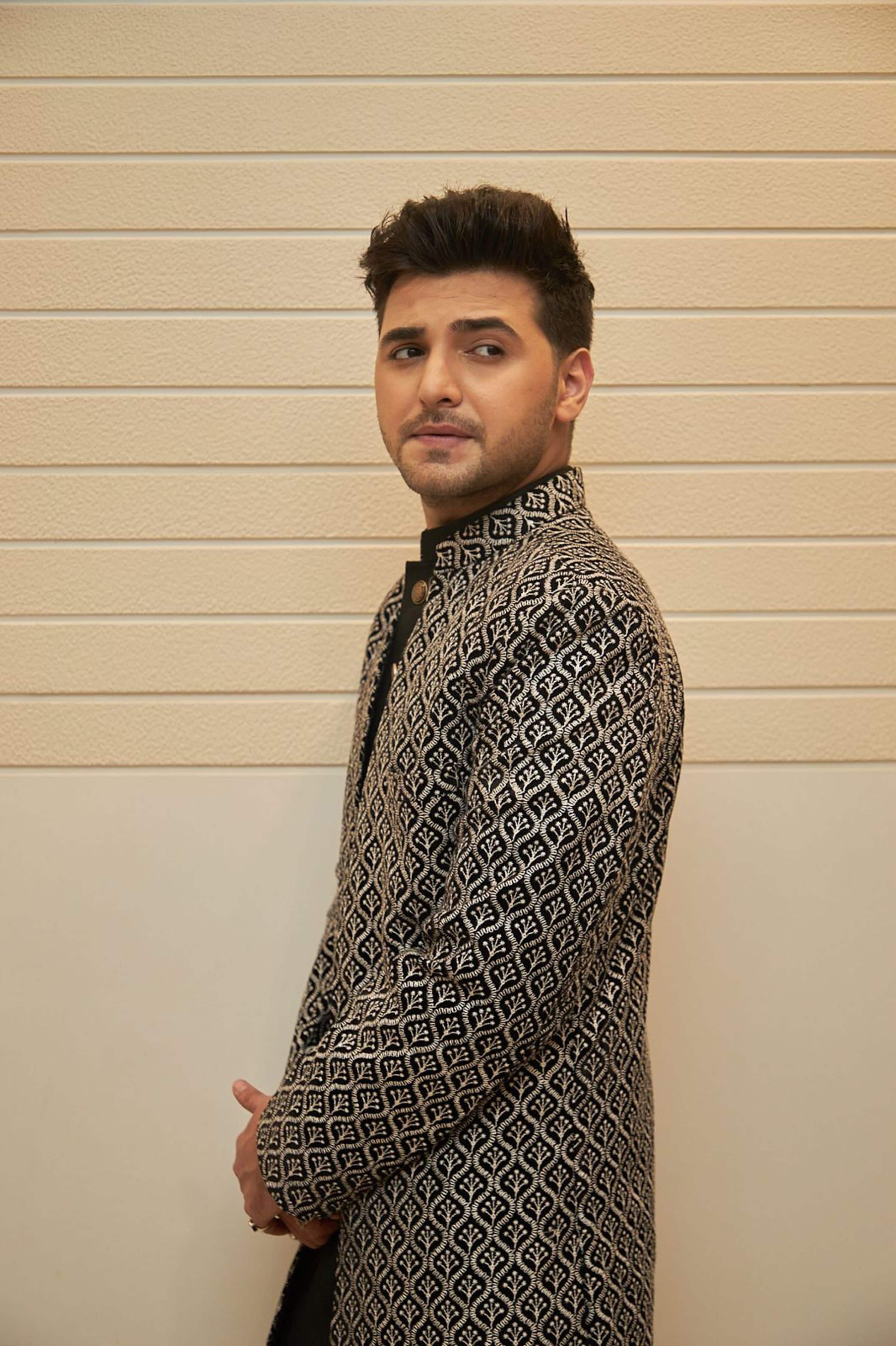 Black White Embellished Indo Western Jacket with Kurta