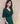 Bottle Green Sequin Western Dress With Cape Style Sleeves