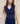 Dark Navy Blue Imported Fabric Indo- Western Gown with Long Shrug and Beads