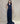 Dark Navy Blue Imported Fabric Indo- Western Gown with Long Shrug and Beads