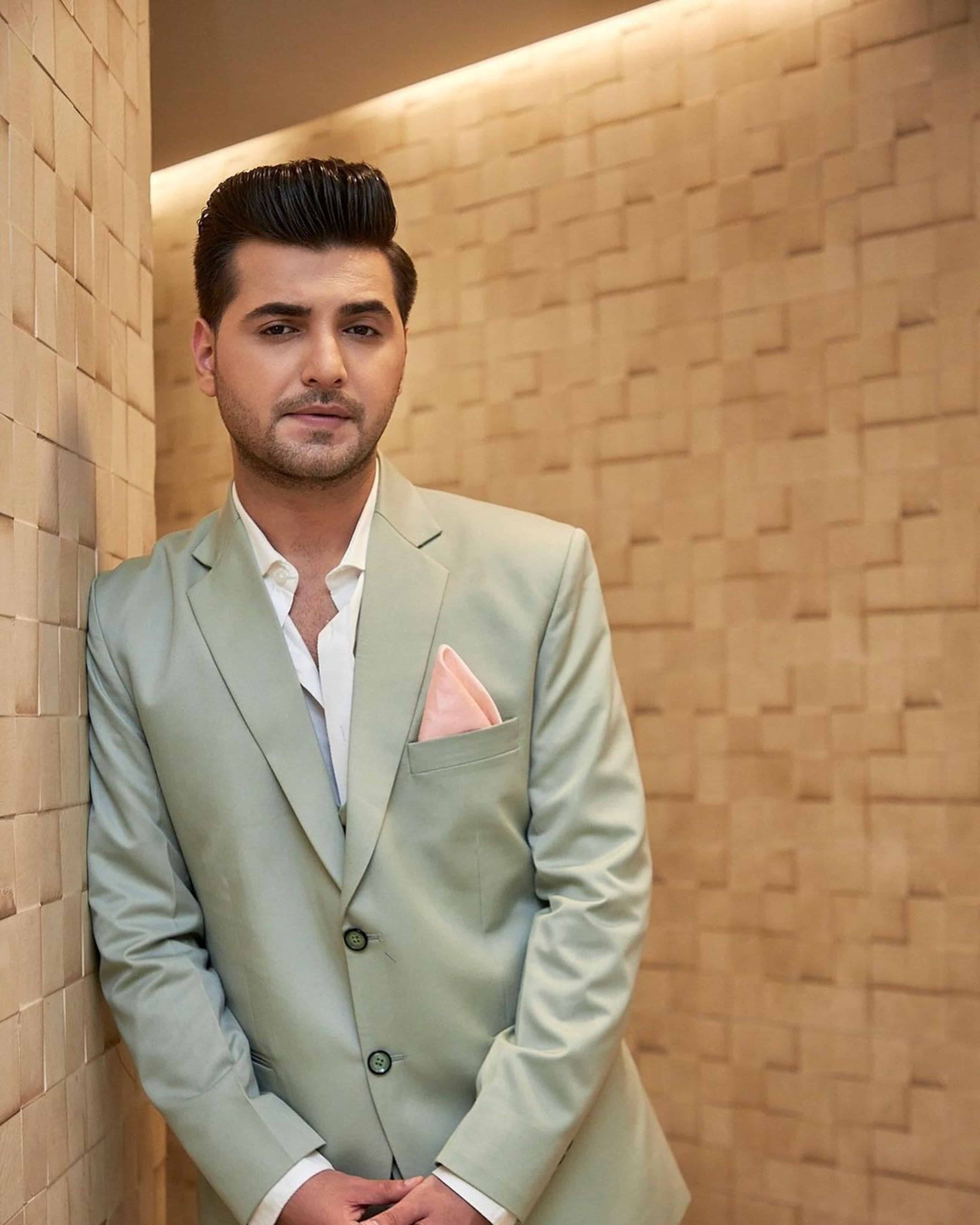 Pista Green Ethnic 3pcs Coat Pant