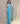 Sky Blue Dhoti Saree Fusion Dress with Embroidered Detailing on the Blouse