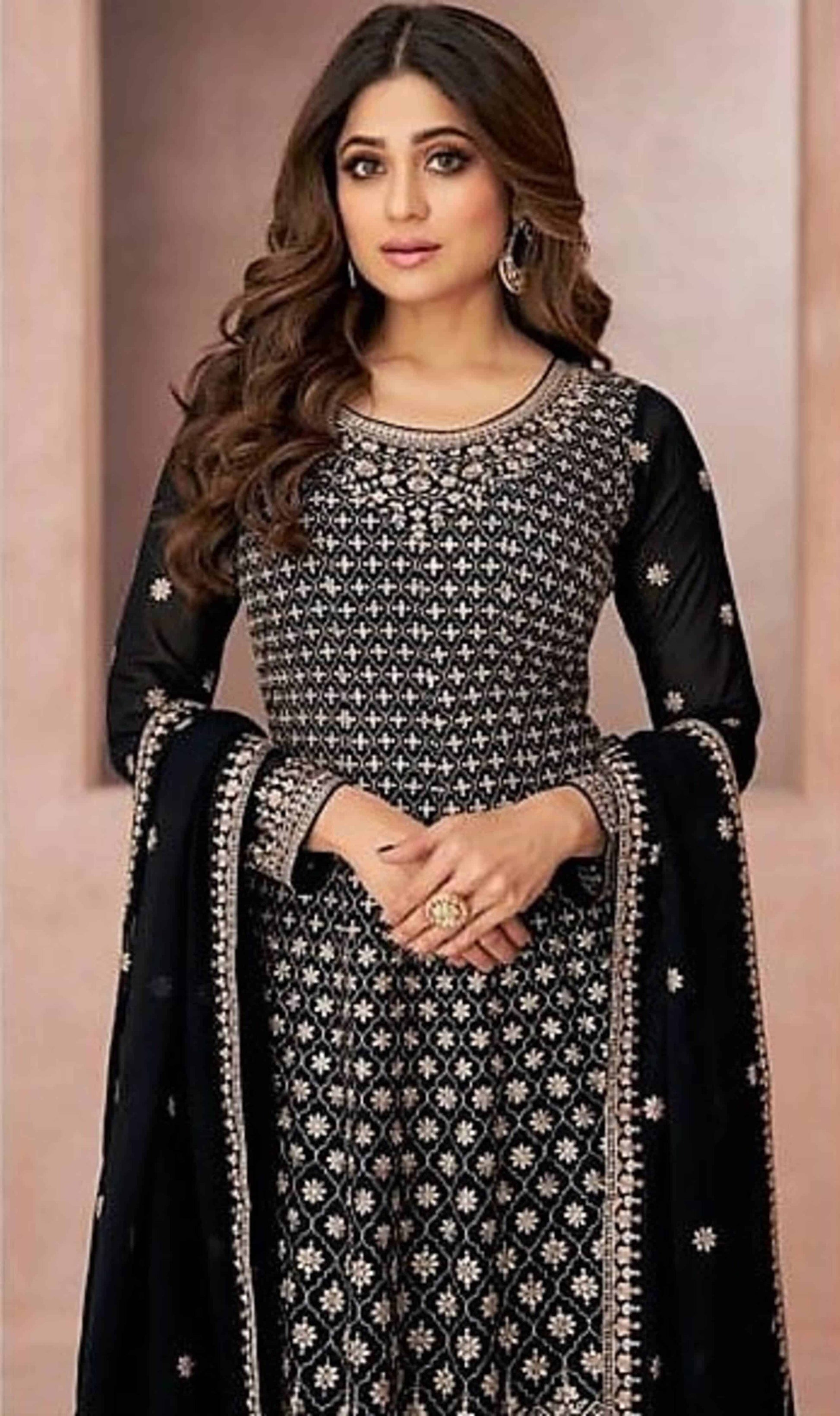 Black Sharara Suit