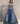 Bluish-grey party wear dress embellished with stones, cut Dana and sequins in vertical pattern and tulle skirt