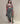 Multi- Colored Indo-Western Dress with Slit Open Grey Dhoti and Golden Detailing on Shrug