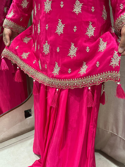 Pink Dhoti Indowestern