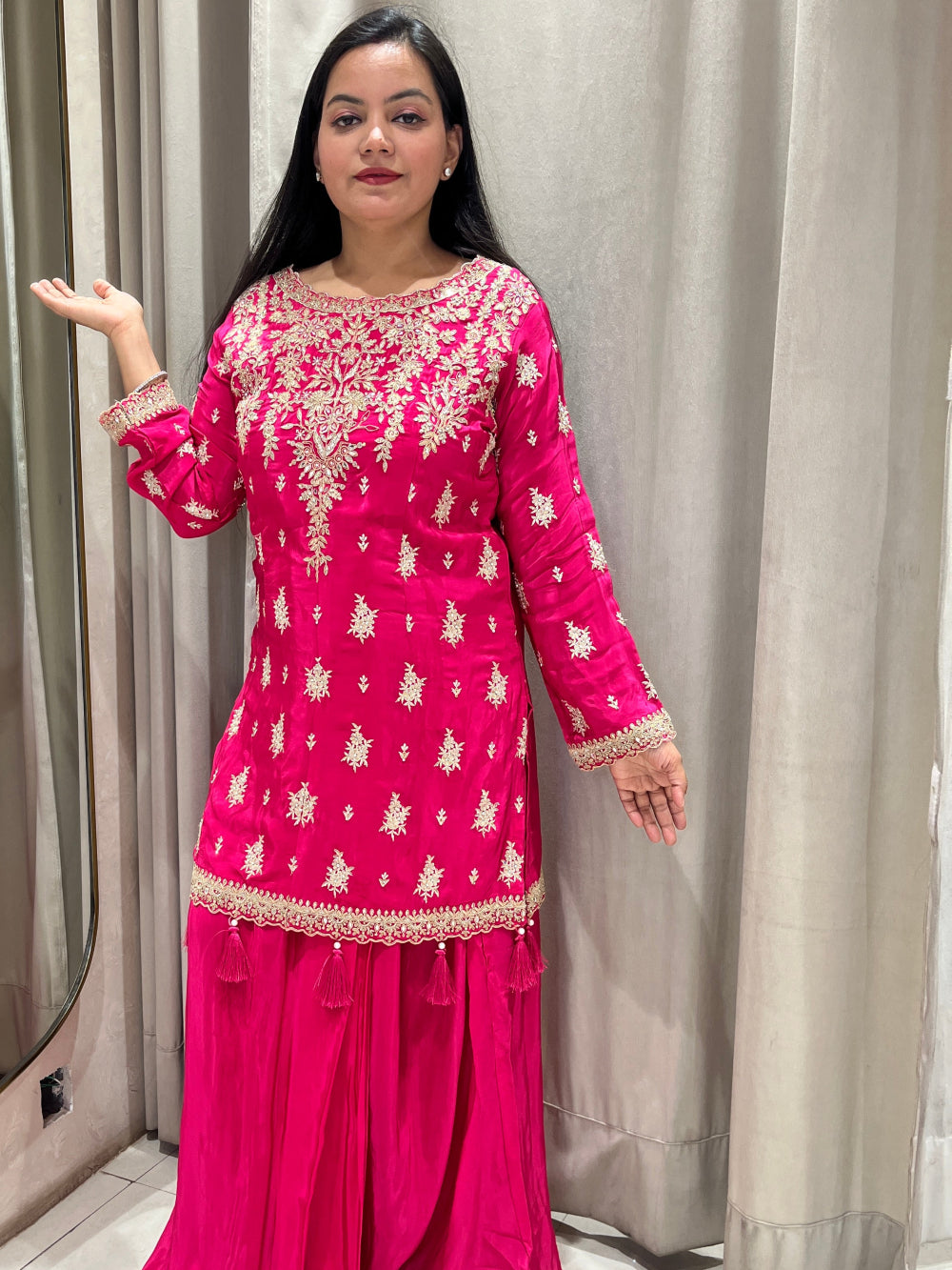 Pink Dhoti Indowestern