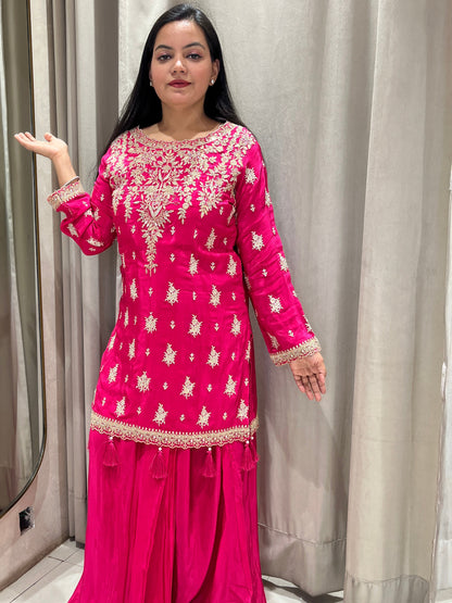 Pink Dhoti Indowestern