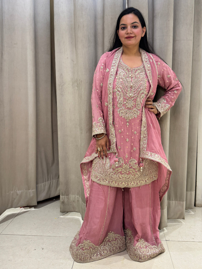 Pink Sharara Suit