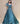 Turquoise Blue party wear gown in cosmos fabric and detailed with stones, cutdana and sequin.